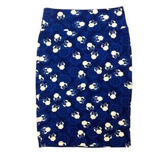 Lularoe Minnie Mouse Disney Blue Pencil Skirt Medium